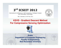 ksvd gradient descent method for compressive sensing