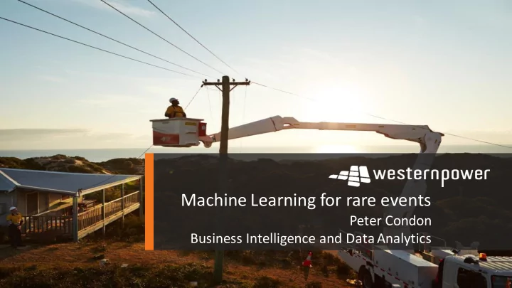 machine learning for rare events