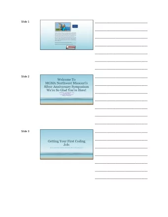 Welcome To  MGMA Northwest Missouris  ___________________________________  Silver Anniversary