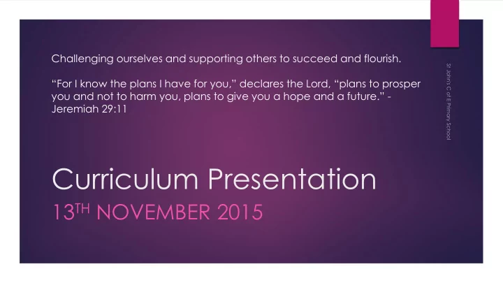 curriculum presentation