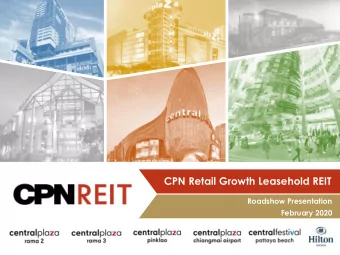 CPN Retail Growth Leasehold REIT  Roadshow Presentation  February 2020 Disclaimers  The information