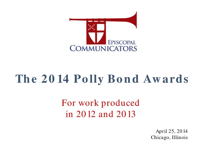 the 20 14 polly bond awards