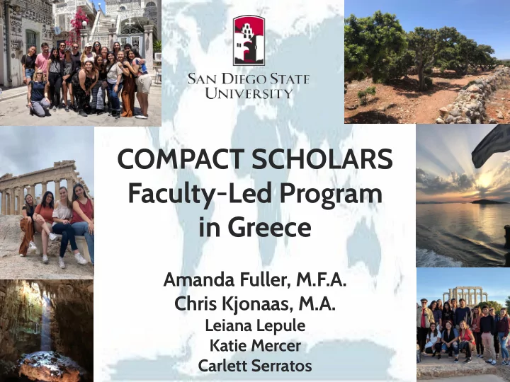 compact scholars faculty led program in greece