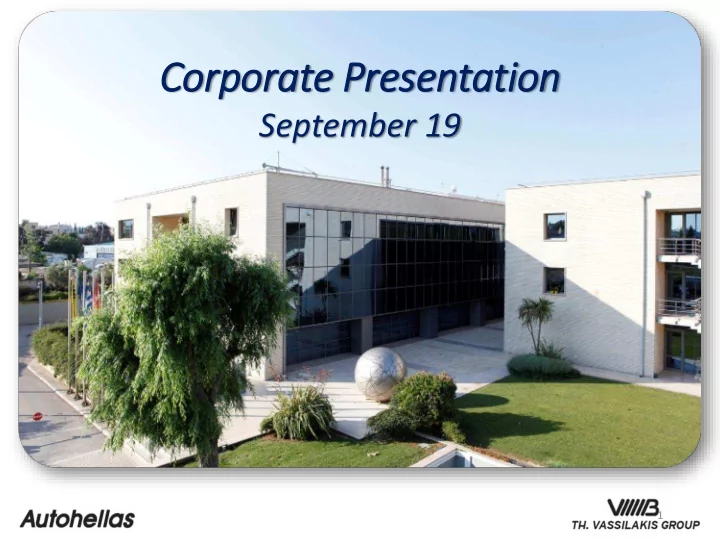 corp rporate pre resentation