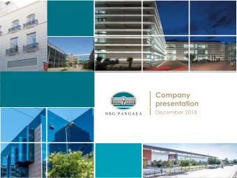 Company  presentation  December 2018  Disclaimer  This presentation is strictly confidential and is