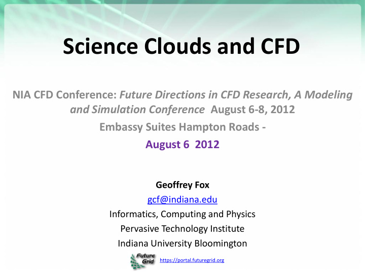 science clouds and cfd