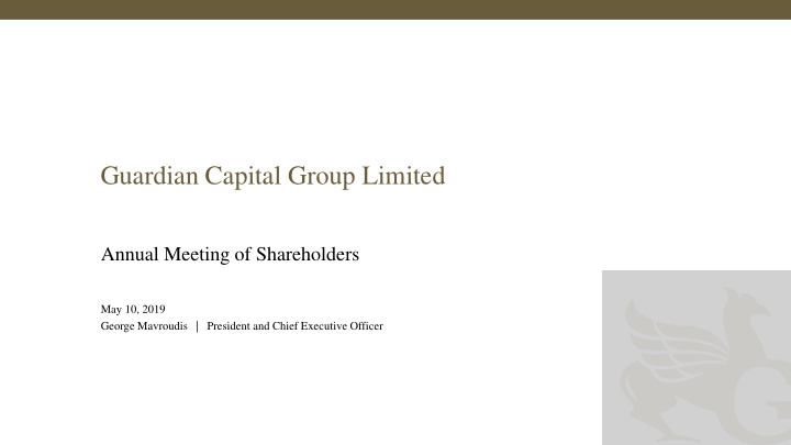 guardian capital group limited
