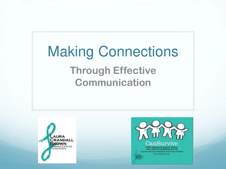 making connections