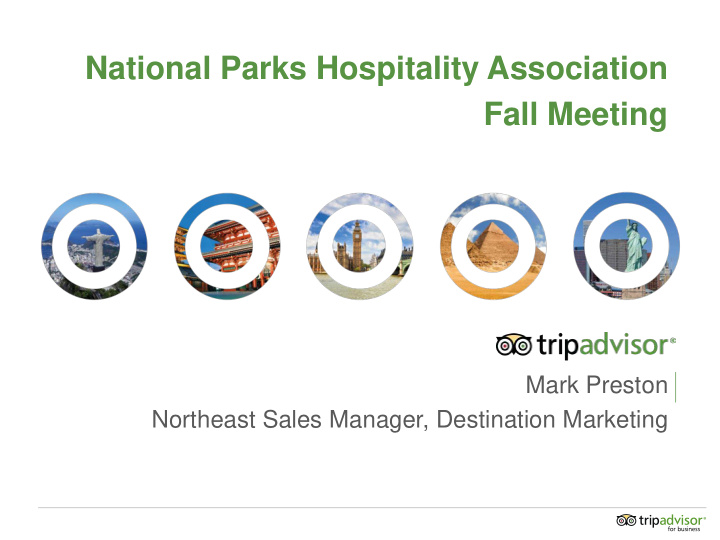 national parks hospitality association fall meeting