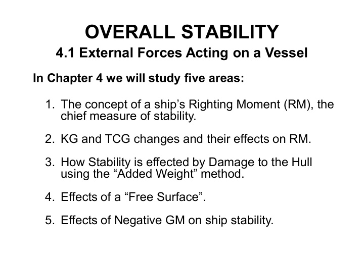overall stability