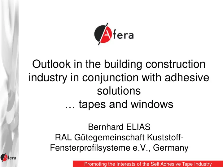 outlook in the building construction