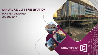 ANNUAL RESULTS PRESENTATION  FOR THE YEAR ENDED  30 JUNE 2019  1  Strategy in Action  2  Group