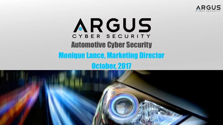 automotive cyber security monique lance marketing