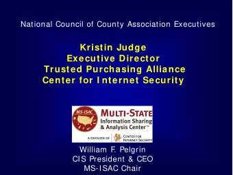 National Council of County Association Executives  Kristin Judge  Executive Director  Trusted