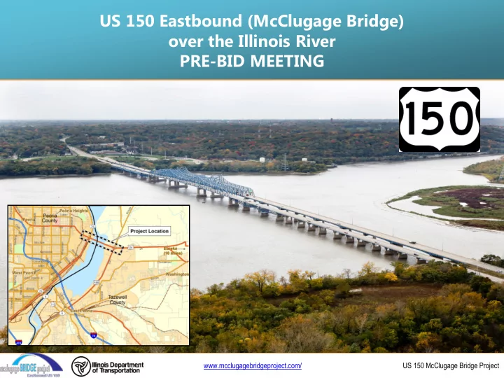 us 150 eastbound mcclugage bridge over the illinois river