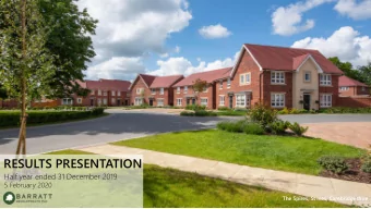 RESULTS PRESENTATION  Half year ended 31 December 2019  5 February 2020  The Spires, St Ives,