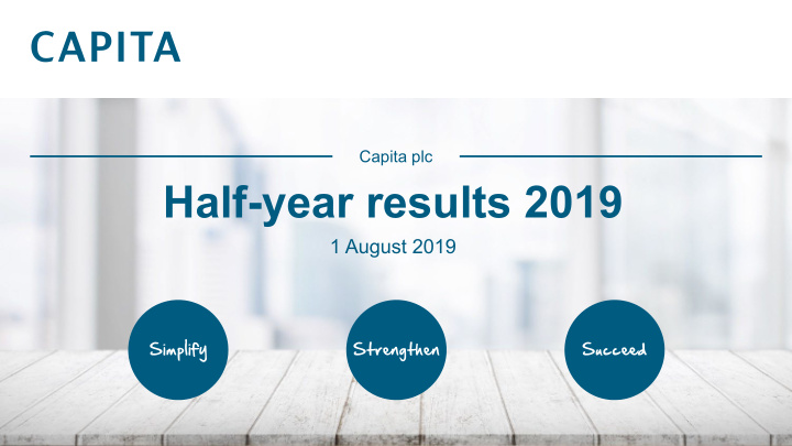 half year results 2019