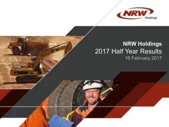 2017 Half Year Results  16 February 2017  Financial overview   Revenue of $176.6 (1) million up