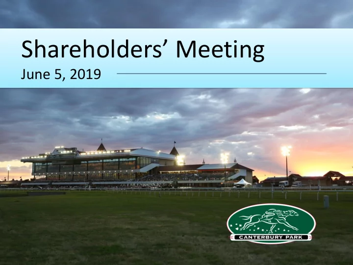 shareholders meeting