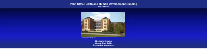 penn state health and human development building