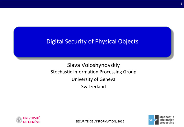 digital security of physical objects