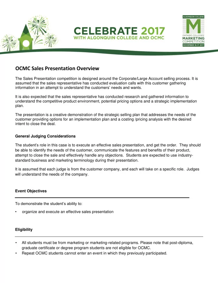 student preparation each sales representative one student