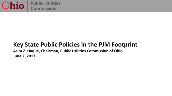 key state public policies in the pjm footprint