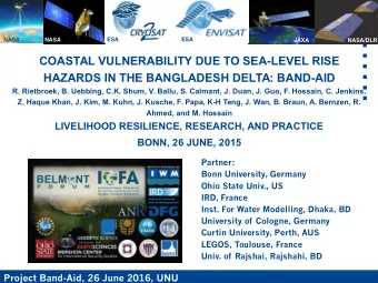 COASTAL VULNERABILITY DUE TO SEA-LEVEL RISE  HAZARDS IN THE BANGLADESH DELTA: BAND-AID  R.