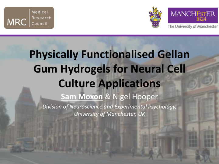 physically functionalised gellan gum hydrogels for neural