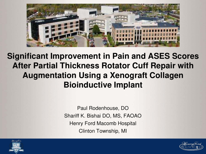 significant improvement in pain and ases scores after
