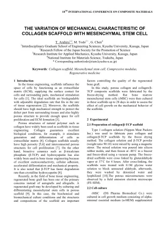 THE VARIATION OF MECHANICAL CHARACTERISTIC OF  COLLAGEN SCAFFOLD WITH MESENCHYMAL STEM CELL T.