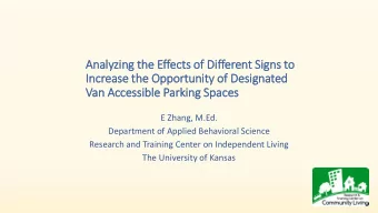 Ana  Analyzing t  g the  he Effect  cts o  of Di  Different S  Signs  gns to  Incr  ncrea  ease t