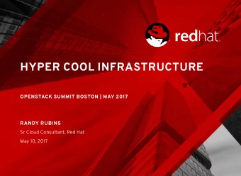 HYPER COOL INFRASTRUCTURE  OPENSTACK SUMMIT BOSTON | MAY 2017  RANDY RUBINS  Sr Cloud Consultant,