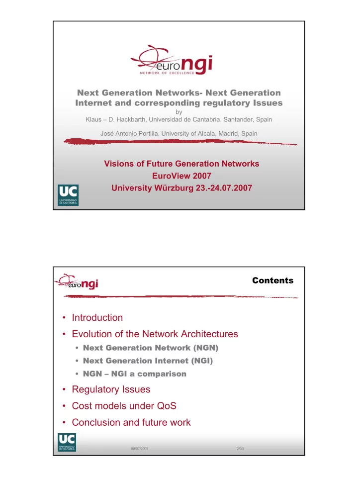 introduction evolution of the network architectures