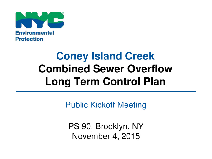 coney island creek combined sewer overflow long term