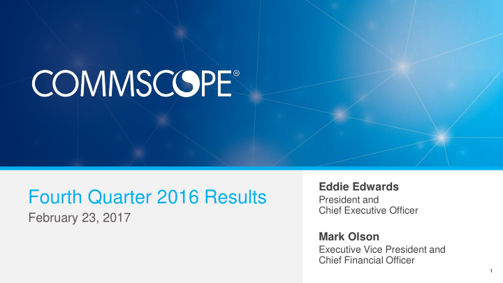 fourth quarter 2016 results