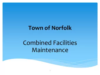 Combined Facilities  Maintenance  1  TON/NPS  Shared Facilities Department  Organization Chart