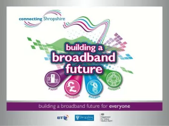Programme background  March 2013 - 24.64m contract signed with BT  Programme aims to