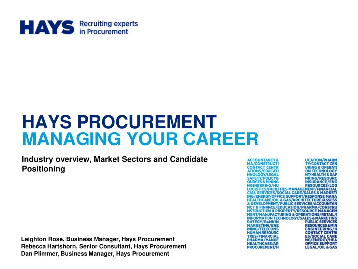 managing your career