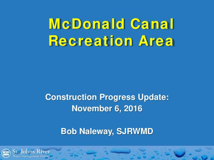mcdonald canal recreation area