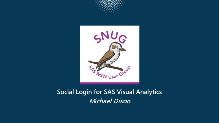 social login for sas visual analytics