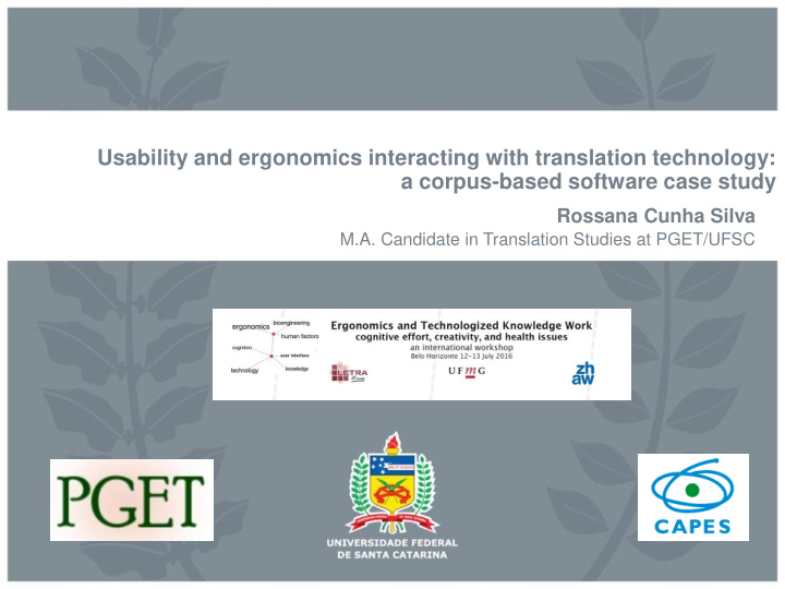 usability and ergonomics interacting with translation