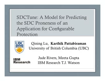 SDCTune: A Model for Predicting  the SDC Proneness of an Application for Con  gurable