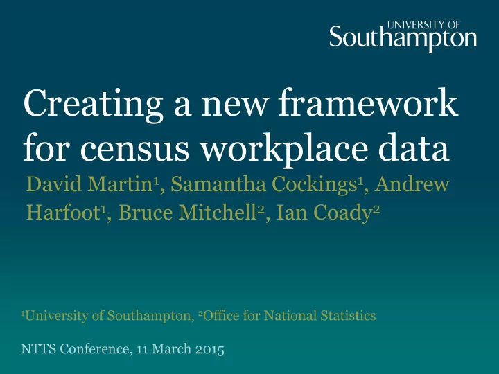 creating a new framework