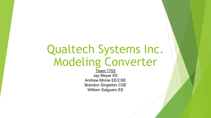 qualtech systems inc modeling converter