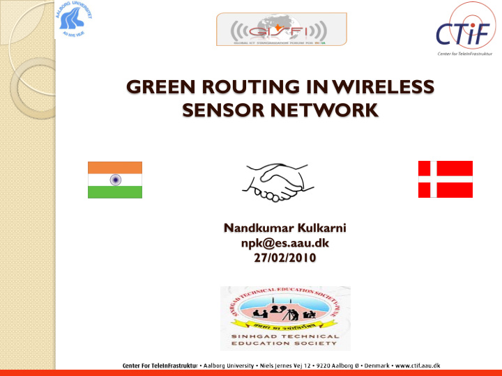 green routing in wireless sensor network