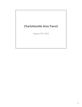 1 Discuss Service Design Principles: 1. Service hierarchy: Key Routes (Freq. 15 min or better, or