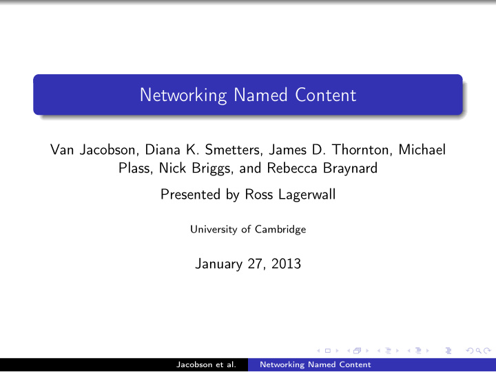 networking named content