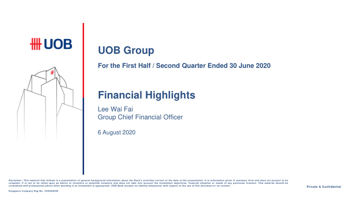 financial highlights lee wai fai group chief financial