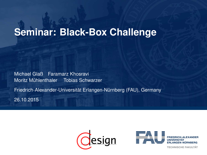 seminar black box challenge